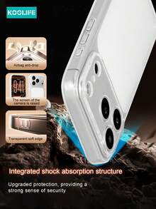 Koolife 1pc 17promax Phone Case, New Large Window Semi-Transparent Phone Protective Cover, High-Quality, Ultra-Thin Transparent Matte Finish With Precise Cutouts, Anti-Fingerprint, Suitable For IPhone 17ProMax/17/17Pro/16/16Pro/16ProMax - Translucent White - View 7