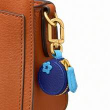 Unisex Cute Fruit PU Leather Keychain Coin Purse Earphone Holder - Blueberry Purple - Multicolor - View 4