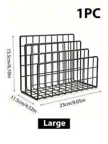 1/2pcs Industrial Style 3-Tier Metal Bookshelf - Modern Desktop Storage Rack, Sturdy And Durable, Suitable For Home, Office, Library Organization, Space-Saving, Can Be Used As Bookshelf And Magazine Rack - Multicolor - View 19