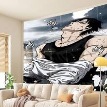 Wind Breaker Jay Jo Peach Skin Tapestry, A Beautiful Fabric Wall Decoration, Can Be Used As A Sofa Throw Or Table Decoration. Ideal For Soft Furnishings In Homestays, Creating A Camping Atmosphere, And As A Decorative Accent In Living Room Entryways - 彩色 - 查看 1
