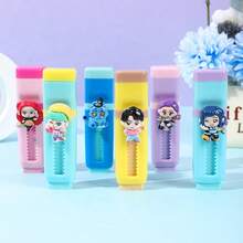 K-Pop Witch Hunting Girl Group Pencil Sharpener With Eraser, Multifunctional Cartoon Twist Pencil Sharpener Eraser, Elementary School Student Creative Stationery, Student Prize, Campus Holiday Gift - Multicolor - View 3