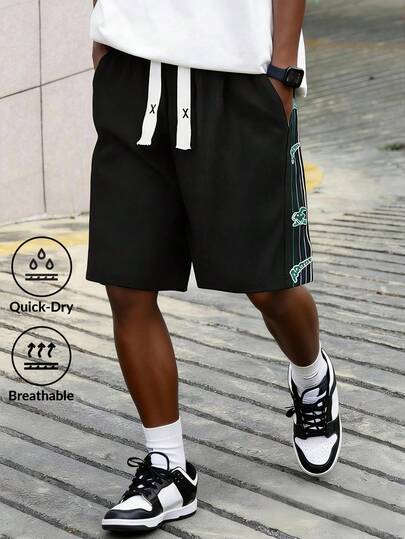 Casual Loose Mid-Length Shorts - Street Style, Relaxed Comfortable Design, Suitable For Daily Wear And Light Exercise