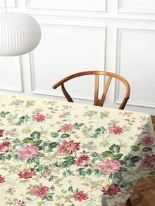 1件复古优雅花卉图案桌布，方形印花桌布，适合家庭聚会、野餐、厨房和餐桌装饰、咖啡桌罩，耐用桌布垫，四季皆宜的家居装饰桌布垫 - 多色A - 查看 10
