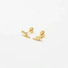 Aretes de Rayo en Chapa de Oro de 22K,40079279 - Multicolor - Ver 5