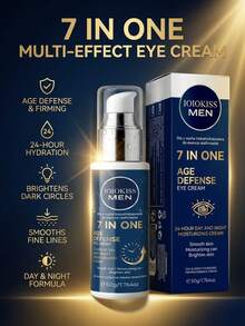 IOIOKISS 男士7合1抗衰老眼霜，50克大容量。日夜双效保湿修护，深层滋养，紧致提拉眼周肌肤，有效淡化细纹和皱纹，抚平眼袋和黑眼圈，提亮肤色。专为男士设计，清爽不油腻。 - 藏蓝色 - 查看 7
