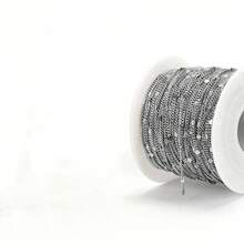 2米/10米不锈钢亮面珠链，适用于项链、珠宝制作、扭链、散装，可用于制作项链、手链和DIY配件 - 鏈條 - 查看 7