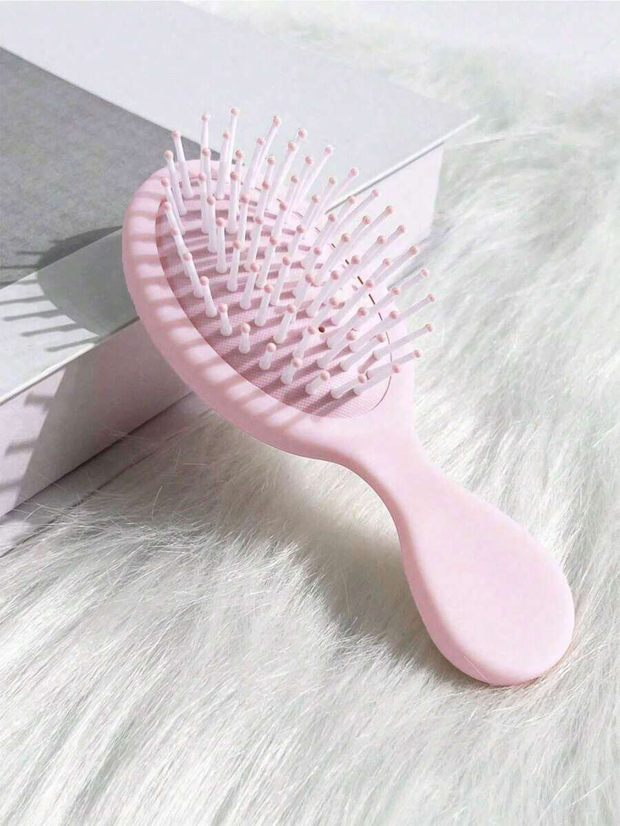 1件女士美发配件 - 新款按摩梳、花朵梳、便携梳、旅行发刷、迷你梳，适合大多数干湿发质 - 彩色 - 查看 1