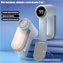 Removedor de Pelusa Eléctrico Recargable con 6 Cuchillas, Ideal para Ropa y Suéteres - 1 - Ver 2