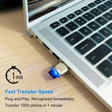 Type C Micro SD/TF Card Reader With Keychain,USB C To Micro SD SDHC SDXC OTG Memory Reader, Type C Card Reader Adapter Compatible For Phone PC - Silver - Vàng - Xem 2