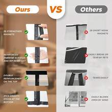 Adjustable Transparent Insulated Door Curtain DIY Size Width 29\-34\ Height 79\-82\,Screen Door With Reinforced Magnets Auto Closer, To Keep Warm In Winter Cool In Summer For Air Conditioner Room - 29-34英寸 x 79-82英寸 - 查看 6