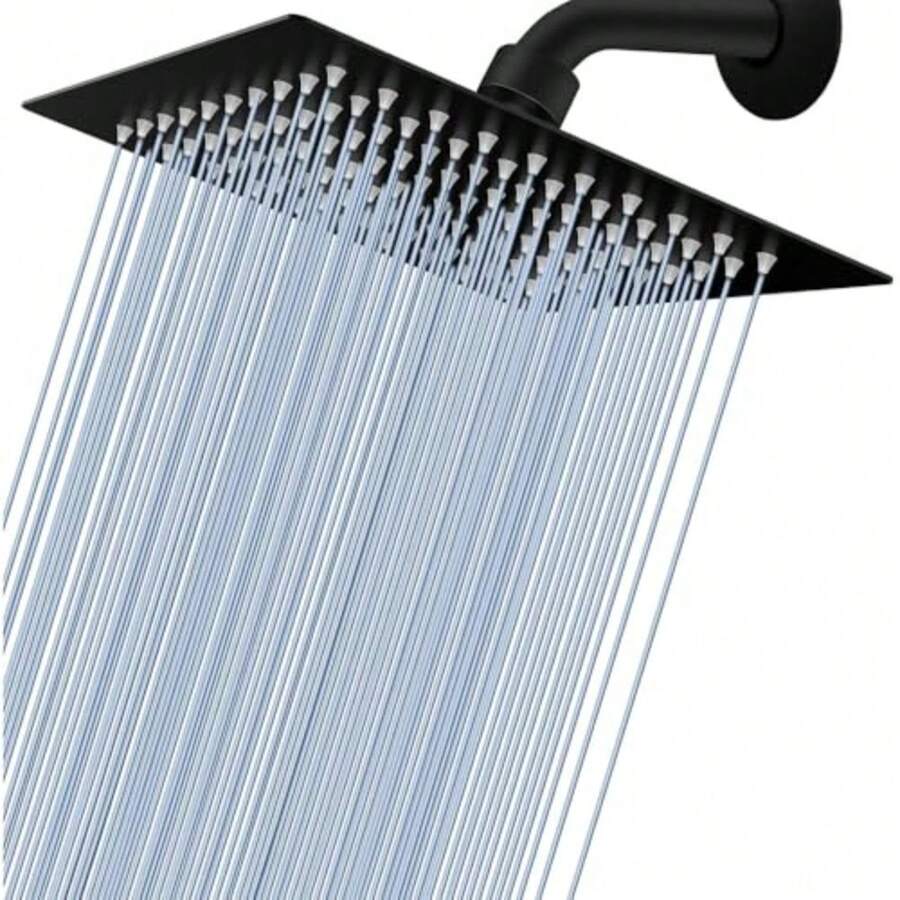 CYPNHAWOO Regadera para Baño Cabeza de Ducha de Lluvia Alta Presión 20cm Gran Cuadrada 201 de Acero Inoxidable Ducha de Rociar Regadera Fija para Baño Ahorro de Agua NergoFashion - 219790912 - Ver 1