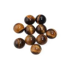 5-10 Peças/Pacote Cabochões de Pedra Preciosa Olho de Tigre Natural, Opções de Tamanhos Variados, Pedras Decorativas de Jóias Feitas à Mão Vintage Amarelas, Adequadas para Colar, Anel, Pulseira, Fabricação de Jóias - Pedra Olho de Tigre Amarelo - Visão 10