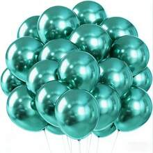 20pcs 10-Inch Chrome Metal Balloons Set, Metal Balloons For Anniversary, Wedding, Birthday Party Decor, Halloween, Christmas Decor, Floating Party Latex Balloons - Multicolor - View 15