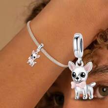 1 chiếc mặt dây chuyền hình chú chó mắt to thời trang, thích hợp để làm vòng tay, lắc tay, trang sức DIY và trang trí hàng ngày cho nữ, phụ kiện dành cho bé gái. - Phong cách 13 - Xem 2