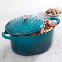 CYPNCrock Pot Olla Horno ovalado holandés Verde azulado 7-Quart 1Fashion - 227750912 - Ver 7