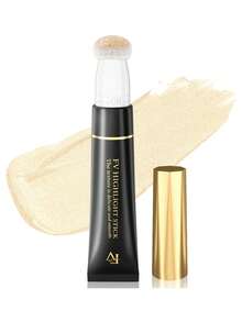 FV Glow Liquid Highlighter-Stardust Pink Gold Champagne Highlighter Long Lasting Creamy Texture Face Illuminator Shaping StickHigh-Shine Finish Long Wear Brightening Non-Caking Glow Highlighter Makeup Brand Beauty Makeup Face Paint Cosmetic For Women Girls Perfect For Winter Ideal For Y2K Fancy Fashion Suitable For Birthday Gift Party Ready Best Color - 01 Champagne Gold - 查看 10