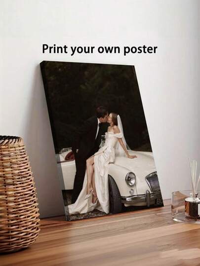 1 pieza Impresión de lienzo con foto personalizada, personaliza tu foto, arte de pared de lienzo con marco de madera personalizable - Retrato familiar personalizado y tomas de acción, decoración de pared, arte de lienzo, adecuado para sala de estar, dormitorio u oficina en casa, decoración de habitación acogedora, reproducción de pintura de calidad, arte de pared enmarcado en lienzo