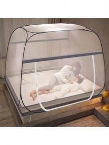 Mosquito Net Protective Screen Against Mosquitoes, Gnats And Insects, Tent Net For Bed, 1.5m X 2m - Grey - View 4