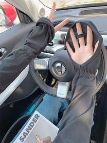 Women's Anti-UV Arm Sleeves, Loose Fit Breathable Fingerless Gloves For Driving, Summer