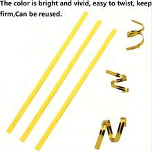 可重复使用的金属扎带，塑料面包袋扎带，适用于糖果袋、咖啡袋、零食、蛋糕棒棒糖、派对用品 - 金色 - 查看 4