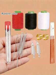 34件/36件缝纫工具套装，适用于手工缝制床垫、鞋子、手工棉被、延长针、大孔针、窗帘针、粗针。 - 36件 - 查看 6