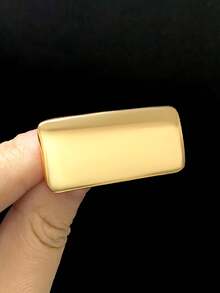 奢华不锈钢长方形胸针 - 创意别针，男女皆宜，休闲派对珠宝配饰/朋友礼物徽章装饰 - 長方形 - 查看 3