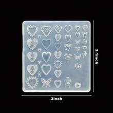 3D Love Pattern Gel Nail Art Mold Arts Resin Butterfly Molds For Accessories Supplies Baroque Silicone Tools Retro Nails Style - ZYXP055 - 查看 9