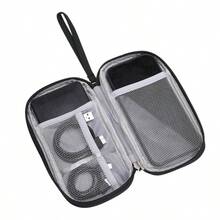 1个旅行数码配件收纳包，双层防水防震数码收纳袋，通用旅行电子产品线缆整理包，适用于手机、数据线、硬币、珠宝、鼠标、充电器、硬盘盒、保护套、耳机、移动电源、手机充电器等，方便分类整理，旅行必备。 - 彩色 - 查看 14