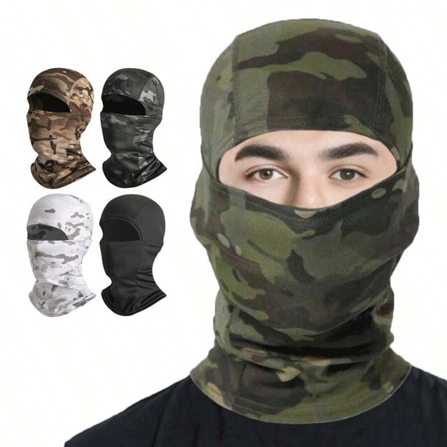 Musion Balaclava Hood Tactical Balaclava Breathable Mesh UV Protection Motorcycle Full Face Mask Hoody Neck Camouflage Full Face Mask - Multicolor - View 1