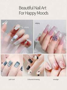 5pcs/Set Ultra Fine Nail Art Detail Pens - Precise Drawing Pens, Easily Outline Complex Lines; Ultra Fine Nail Art Detail Pens; Nail Art Drawing Tools; Nail Art Pens; Brush Design; Easy To Use; Soft & Durable Material; DIY Nail Art - Multicolor - View 10