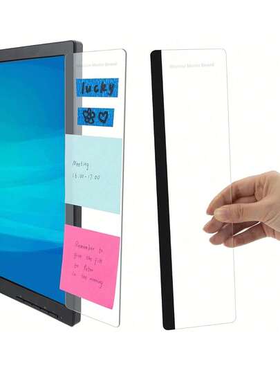 Office Desk Accessories - Computer Monitor Message Board, Memo Pad Holder, Unisex Home Decor