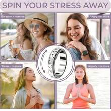 1pc Platinum Plated Silver Ring, , Helps Relieve Anxiety, Suitable As Engagement, Anniversary, Wedding, Birthday Gift Or Expression Of Love