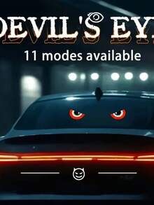 Decoración de Luz Ojo Diablo para Coche con LED, Luz Ambiente de Ojo Demoníaco Trasero para Camión, Alimentado por USB - A - Ver 5