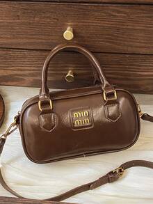 2025新款时尚单肩斜挎包，设计师手提包，轻便奢华经典百搭女士复古通勤包 - 棕色 - 查看 6