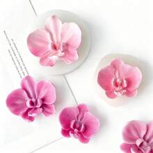 Molde de Silicone 3D para Vela de Orquídea, Adequado para Fazer Buquês de Velas e Velas, Resistente a Altas Temperaturas, Flexível e Fácil de Limpar, Presente de Natal Ideal, Versátil para Decorações de Velas Aromáticas DIY - Branco - Visão 4