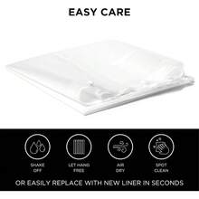 CYPNHookless Peva Antimicrobiano 177.8 x 137.2 cm Forro de Repuesto en EscarchaFashion - 227411518 - Ver 5