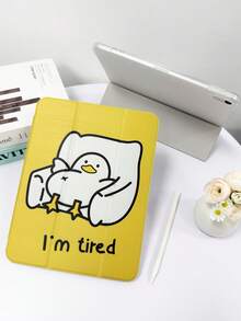 1个可爱树懒彩绘平板保护套，兼容iPad 10/11代/10.2/10.5/Air4/Air5/10.9/Pro11/Air 11英寸(M2)-2024/Pro 11英寸(M4)-2024/iPad Air 11英寸(M3) 2025/iPad (A16) 11英寸第11代2025、Mini 6/Mini 7/Air1/Air2/9.7、Tab A8 10.5英寸2022，内置笔槽，三折支架，磁吸式睡眠/唤醒功能，简约/创意/独特/趣味/可爱/小众设计（不含平板电脑） - 彩色 - 查看 5