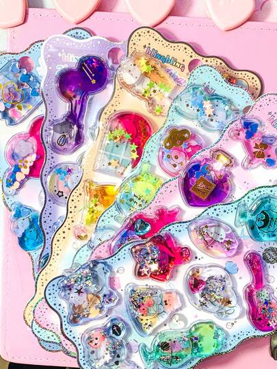 3D立体可爱贴纸，精致装饰贴纸，海绵塑料材质，两种款式可选。可用于制作贴纸簿、笔记本、冰箱贴，以及装饰手机壳。也适用于家庭聚会、生日派对、圣诞节等各种场合。推荐作为礼物送给朋友和孩子。