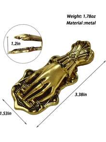Lady's Hand Shaped Metal Paper Clip Binder Clips Page Holder Vintage Bullet Junk Journal Clips Book Clips Decorative Clip Accessories Clamps For Office Home DIY Use Gold - Vàng - Xem 7