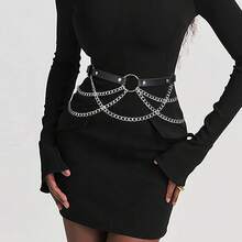 Women's Faux Leather Body Chain Waist Belt - Elegant & Sexy, Suitable For Daily Wear And Party Outfits - Multicolor - View 2