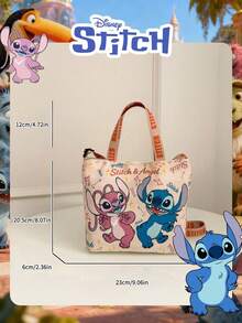 Disney Officially Licensed Stitch 1 Pc Officially Licensed Disney Mischievous Stitch/Mickey Mouse Candy Bag Lunch Bag Snack Pack Fashion HandBag Casual Multi Functional Shoulder Bag Lightweight Adjustable Shoulder Strap Crossbody Bag For Boys / Girls For Daily/Outing/Shopping/School ﻿ - Multicolor - View 4