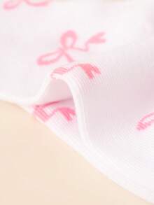1/5 Pairs Girls Princess Style Lace Socks, Sweet Pink Bow Accent, Classic Versatile Breathable Soft White School Socks, Cute Casual Fine Soft Comfortable Mid-Calf Socks, Suitable For Party Gifts, School Activities, Home Leisure, Daily Wear, Spring/Summer - Multicolor - View 4