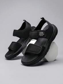 1 Pair Men's Summer Sandals, Non-Slip Outdoor Fashion Summer Shoes, Driving, Casual Beach Shoes - Black - View 7