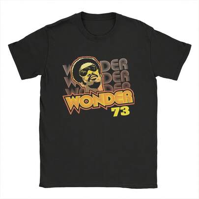 Creative 2025 Hot Summer Sale STEVIE WONDER T-Shirt Men Round Collar Cotton T Shirts Short Sleeve Tee Shirt 4XL 5XL Clothing