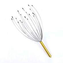 1 Peça de Fio Metálico Elástico de 25,5*10cm com 20 Garras de Dupla Camada. Projetado para Alívio do Estresse e Relaxamento, Apresenta Pontos de Contato Distribuídos Uniformemente que se Ajustam ao Couro Cabeludo em 360°, Ajudando a Aliviar a Fadiga e Proporcionando uma Massagem de Cabeça Reconfortante. Essa Prática Ferramenta de Relaxamento é Adequada para Alívio do Estresse no Escritório e Uso de Massagem em Casa. - Multicolorido - Visão 12