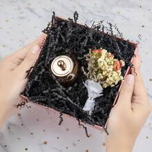 Crinkle Cut Paper Shred PacFKing Grass Cushion Paper Streamer For Christmas Wedding Birthday Bridesmaid Engagement Craft Gift Boxes Bags Basket Filler Decoration 4.5oz Black - 黑色的 - 查看 4