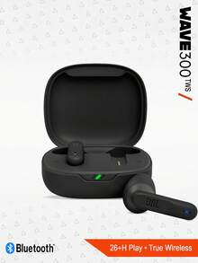 JBL Wave 300 TWS True Wireless Earbuds With 26H Battery, Built-In Mic, Fast Charging Case, Lightweight Secure Fit, Bluetooth 5.2 & IPX2 Sweatproof - Black - View 12