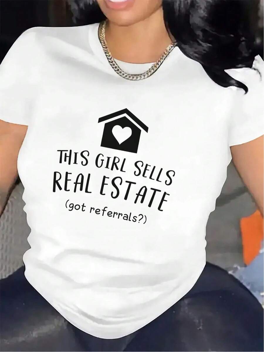 Real Estate Agent T-Shirt Black White Suitable For Office Meetings Client Gatherings Durable Lightweight Casual Shirt With Fit Ideal Gift For Realtors Brokerages Home Industry Professionals - White - View 1
