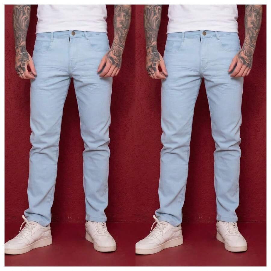 Kit Of 2 Men's Jeans With Lycra – Basic, Comfortable And With A Perfect Fit | Premium Stretch Fabric | Ideal For Everyday Wear - cralo+cralo - 查看 1