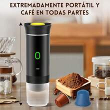 CYPNCafetera Portatil con Kit de Limpieza 15 Piezas y Taza 150ml4-6 minutos autocalentable Espresso 3 en 1 Ideal para Coche Hogar y CampingFadhion - como en la foto - Ver 3